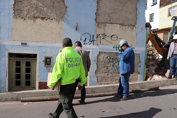 Demolieron un inmueble en el sector de Las Nieves en Tunja