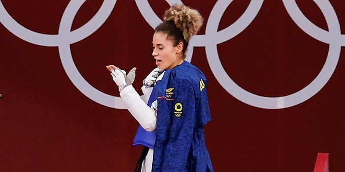 Andrea brilla con el taekwondo