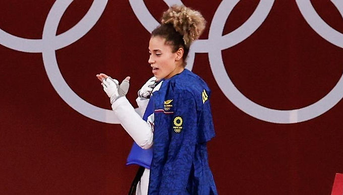 Andrea brilla con el taekwondo