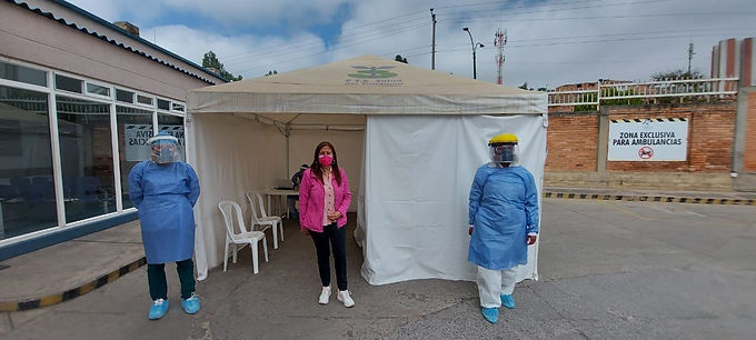 Esta es una nueva semana de la carpa de muestras Covid en el Regional de Duitama