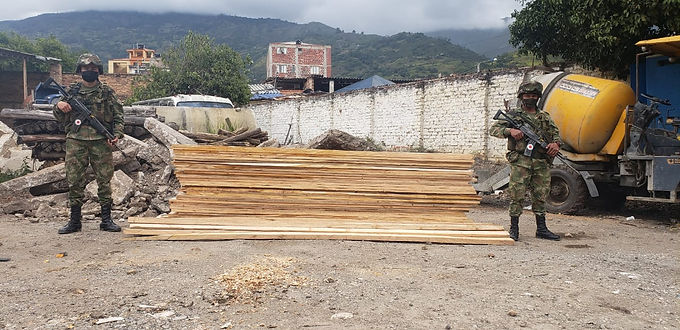 15,5 metros cúbicos de madera fueron incautados en Boyacá