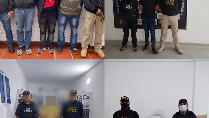 Seis capturados por extorsión y otros delitos