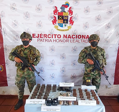 En Onzaga encontraron un depósito ilegal de material de guerra