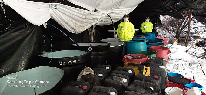 Destruido laboratorio de clorhidrato de cocaína