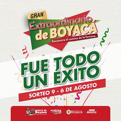 El sorteo, Gran Extraordinario de Boyacá fue todo un éxito