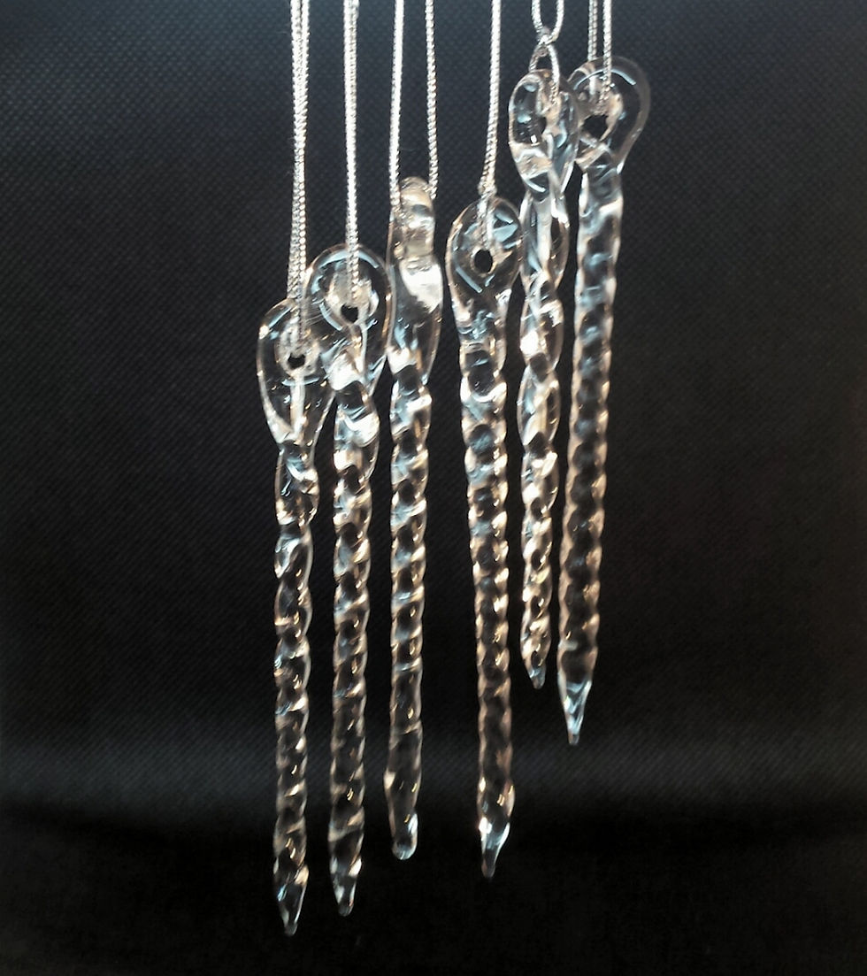 Thumbnail: Glass Icicles Large, Christmas decorations