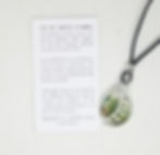 Celtic 'Ogham' Birthstone, green glass pendant