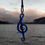 Thumbnail: Glass Treble Clef Pendant