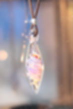 Glass pendant airtwist, double helix