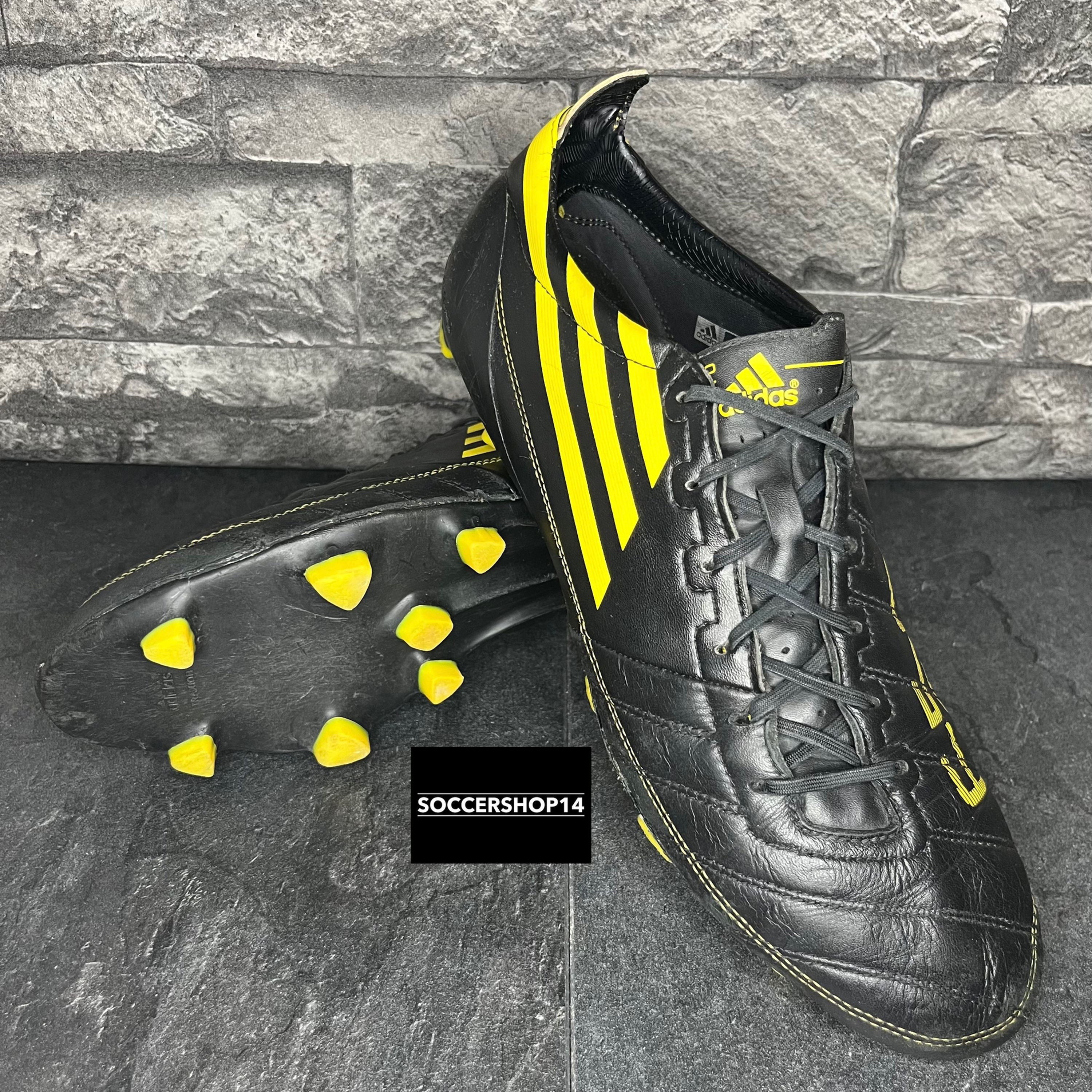 Adidas Adizero F50 FG black/yellow G17000 leather