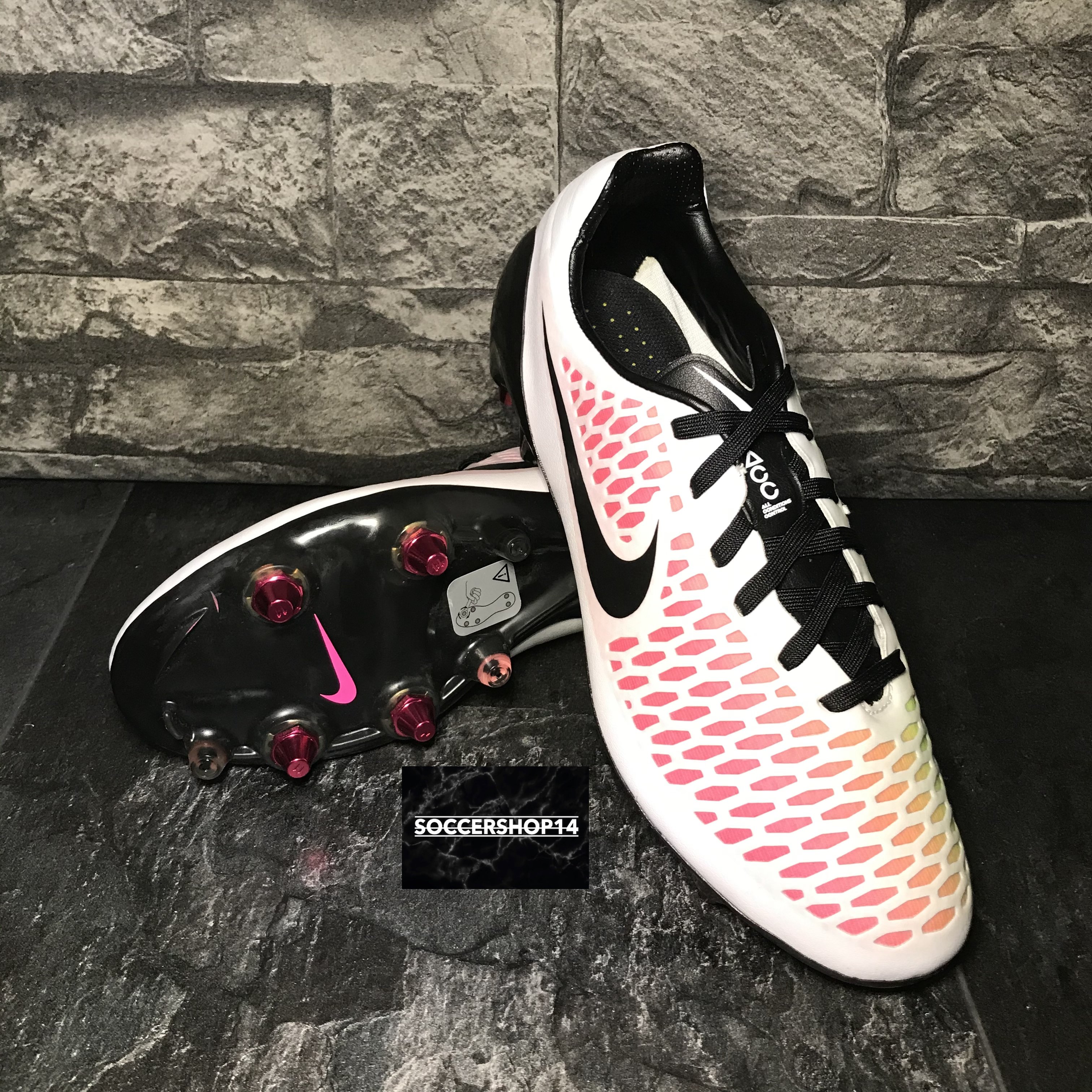 Nike Magista Opus SG-Pro white/black/pink/yellow 649233-106