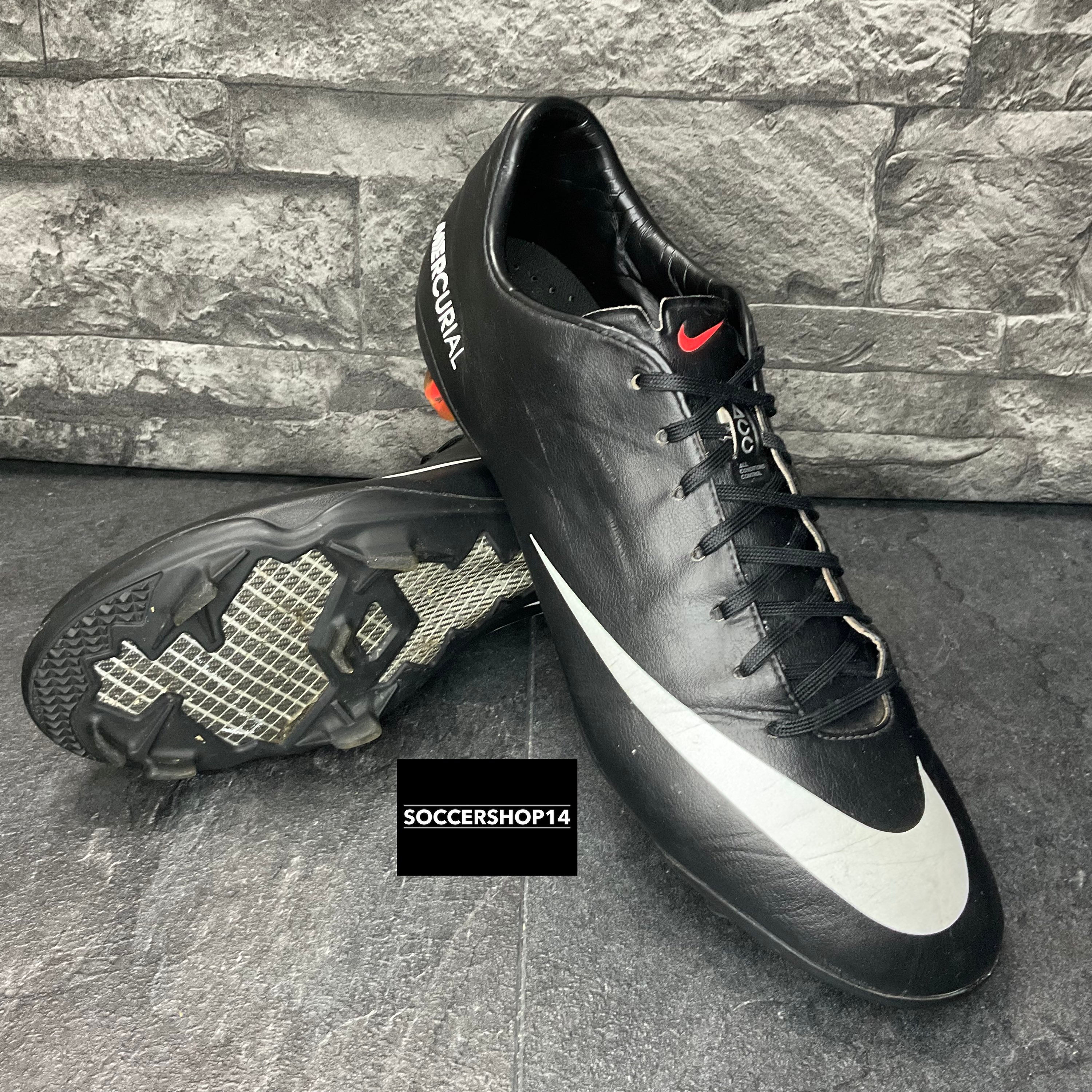 Nike Mercurial Vapor IX 9 FG black/white leather 555605-016