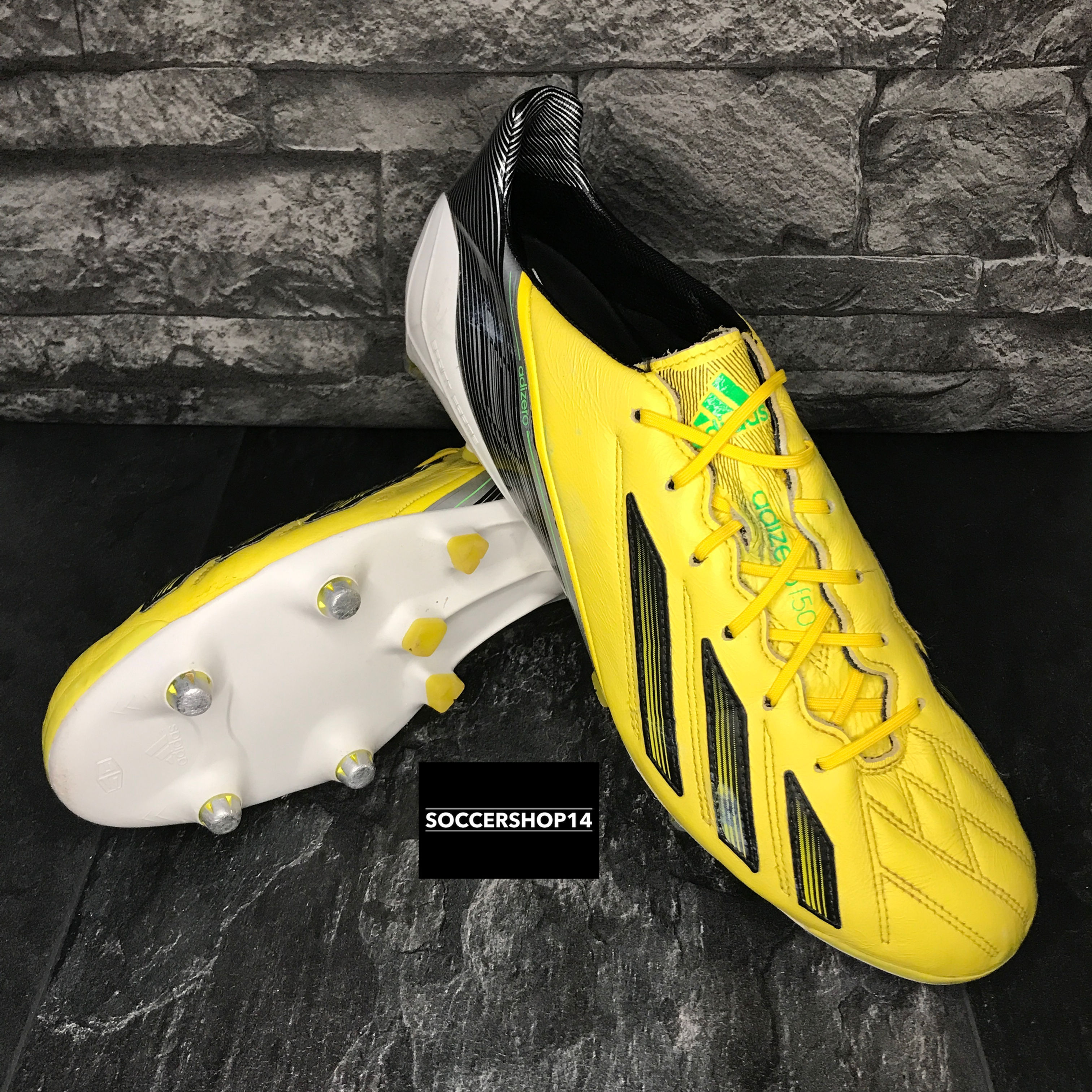 Adidas Adizero F50 SG yellow/black/white leather G65320