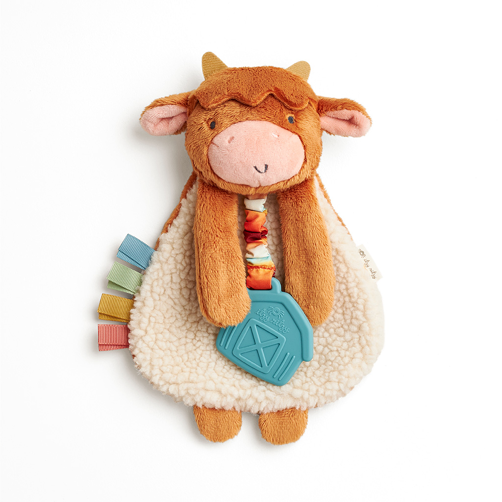 Itzy Lovey Plush & Teether Toy - Highland Cow