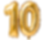 gold balloons showing the number 10