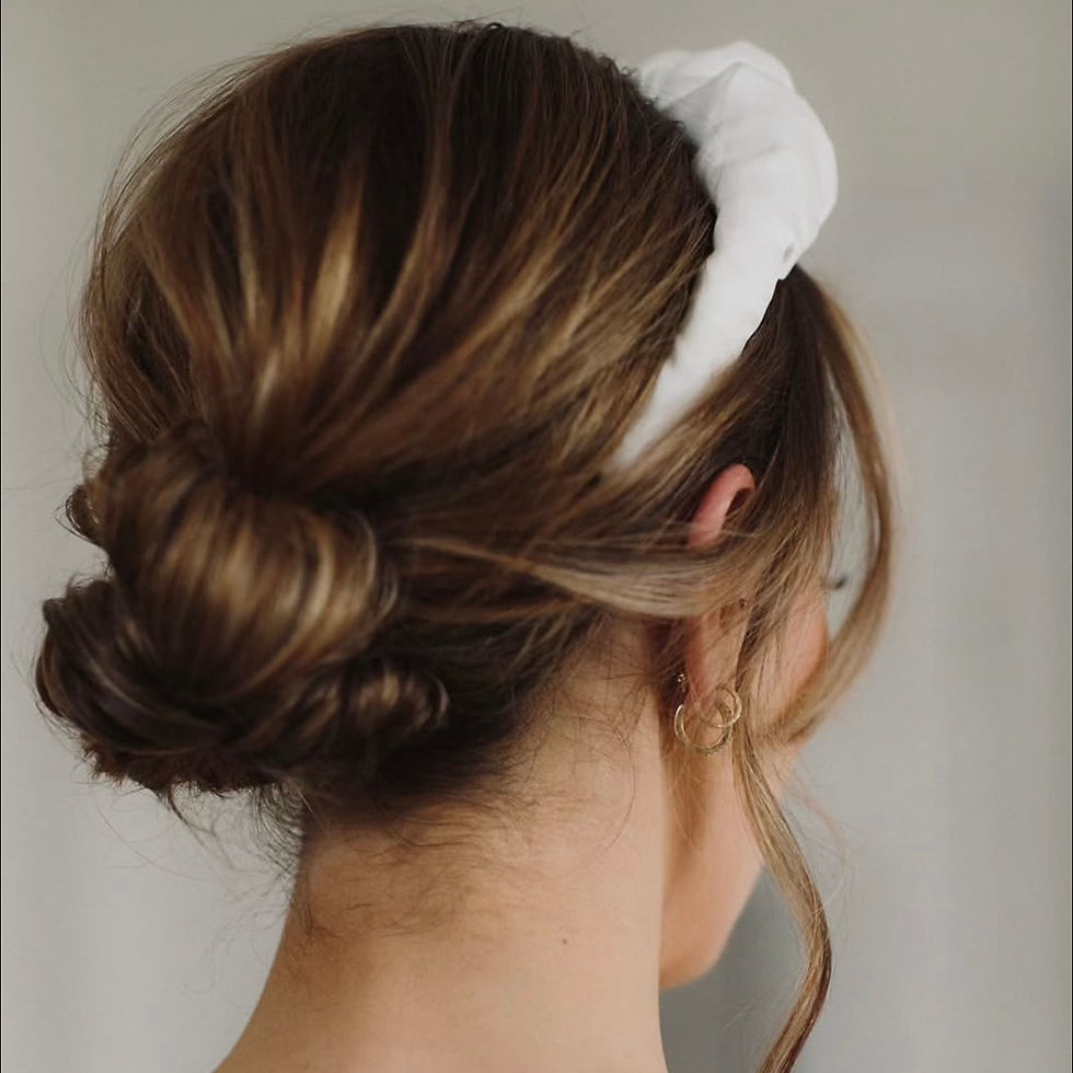 Simple low bridal bun
