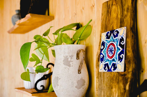 room decoration with respect for the environment and history of Monte da Orada retreat center