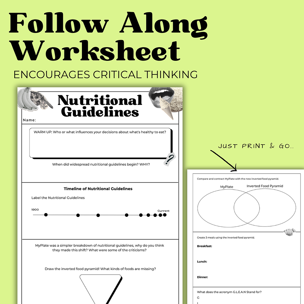 Thumbnail: Nutritional Guidelines + Updated Inverted Food Pyramid | Healthy Eating Lesson
