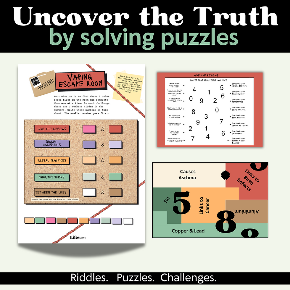 Thumbnail: Dangers of Vaping Escape Room | Drug & Addiction Prevention for Teens