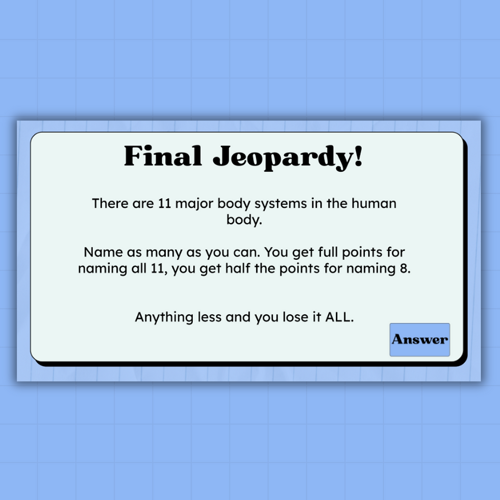 Thumbnail: Human Body Systems Jeopardy Review Game for Health Class | Editable