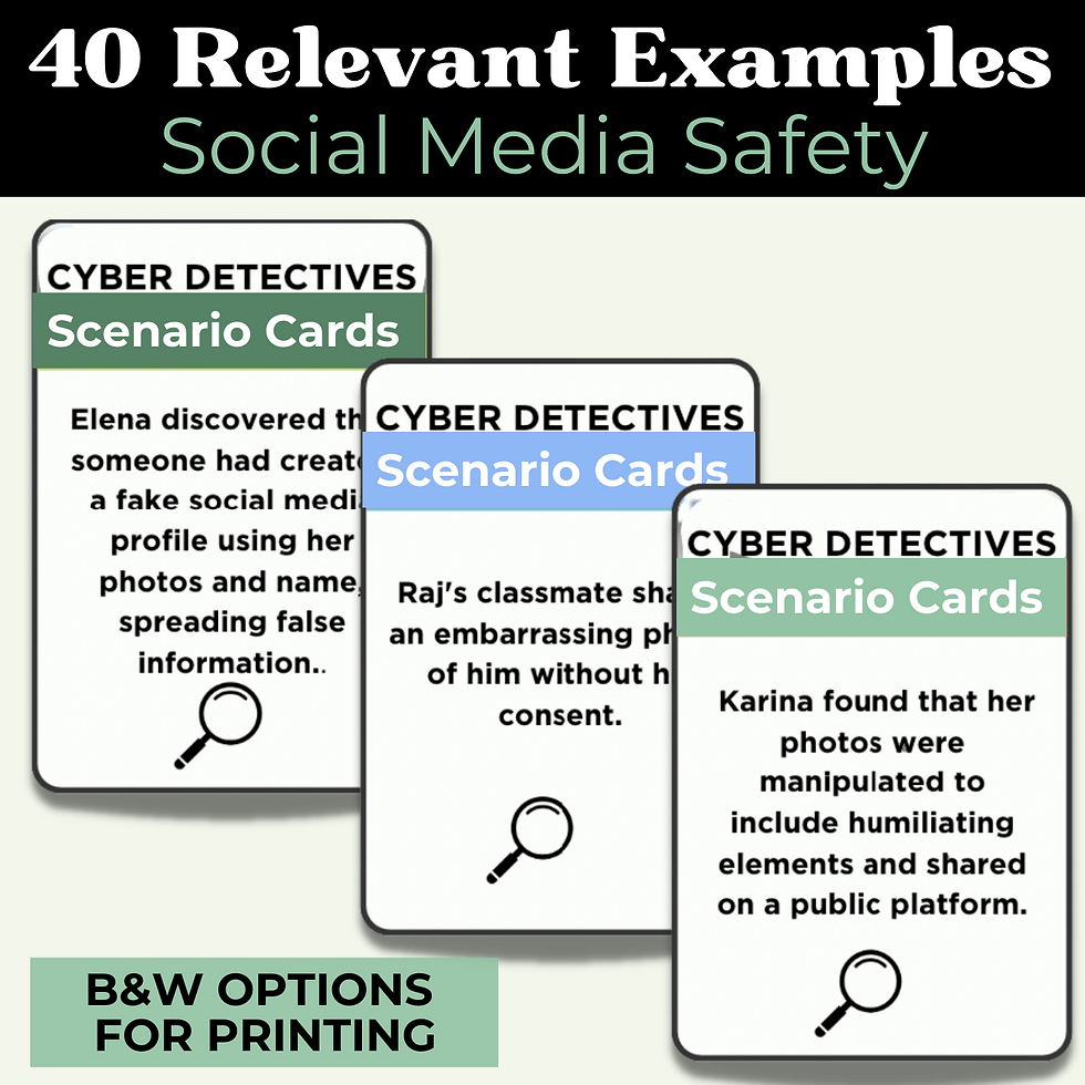 Thumbnail: Social Media Safety Activity, Cyber Safety Sorting Game