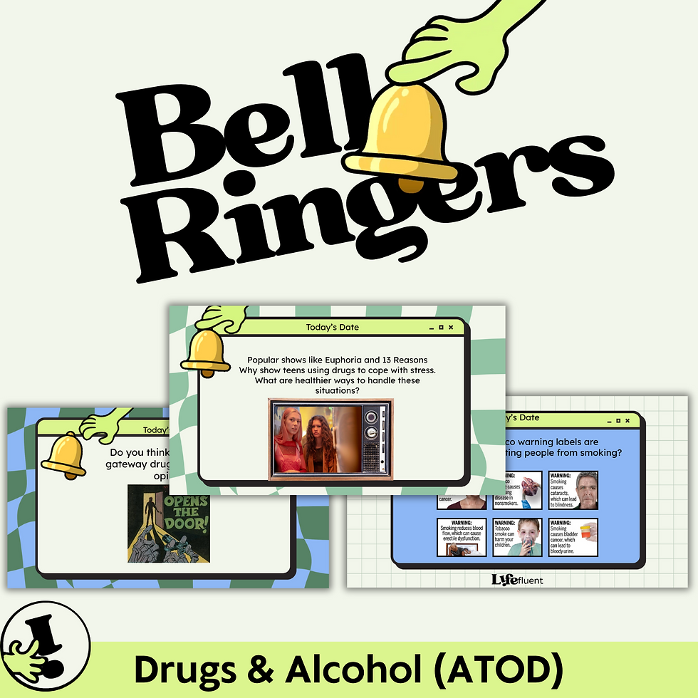 Drugs and Alcohol BELL RINGERS for High School Health | ATOD | Substance Use