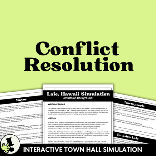 Community Conflict Resolution Simulation | Critical Thinking ...