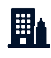 Icônes modernes bleues sur fond transpar