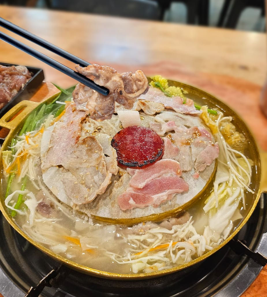Variety of pork slices