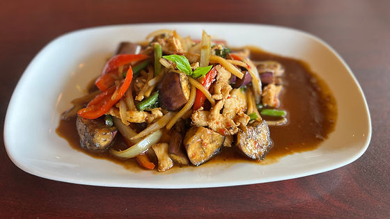 Eggplant with Basil Sauce