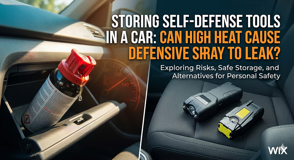 Storing Self-Defense Tools in a Car: Can High Heat Cause Defensive Spray to Leak?