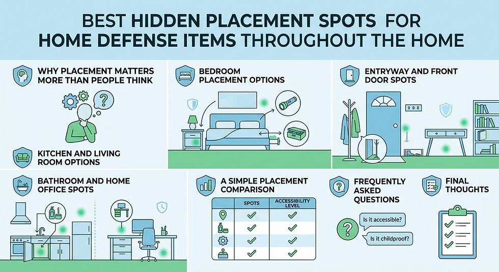 Best Hidden Placement Spots for Pepper Spray and a Lipstick Stun Gun Throughout the Home