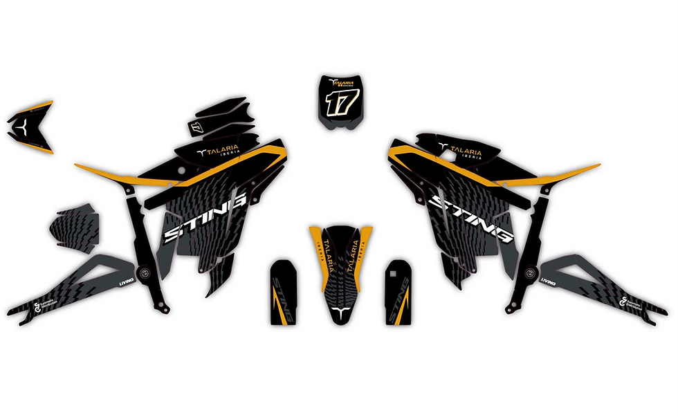 Gráficos negros y amarillos para Talaria Sting