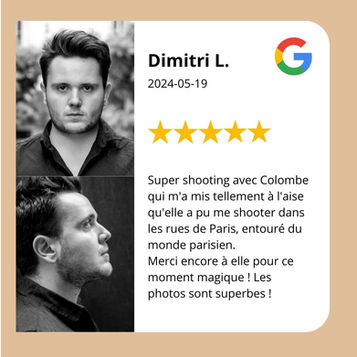 Les avis clients mettent en avant une photographe reconnue pour sa capacité à mettre à l’aise dès les premiers instants lors des shootings solo. Les personnes photographiées soulignent une approche bienveillante, professionnelle et attentive, permettant de se sentir en confiance même sans habitude d’être devant l’objectif. Les séances se déroulent dans une atmosphère détendue, favorisant des portraits naturels, expressifs et fidèles à la personnalité de chacun. La qualité des images, l’écoute et l’accompagnement sont régulièrement mentionnés, avec une grande satisfaction quant au résultat final et une recommandation fréquente pour des portraits personnels ou professionnels.