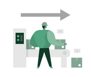 A man who is benefiting from lead generation for his manufacturing company