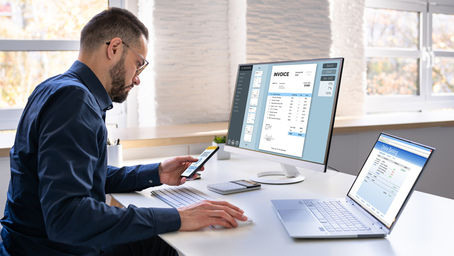 Man considering factoring for staffing agency 