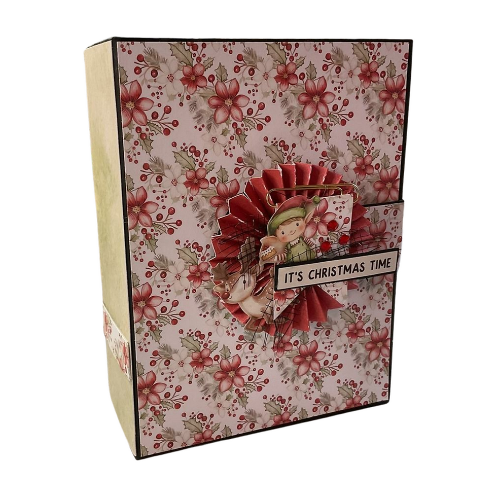 Adventskalender in Buchform mit 24 Schachteln – wiederverwendbar, personalisierbar, liebevoll handgemacht – Unikat