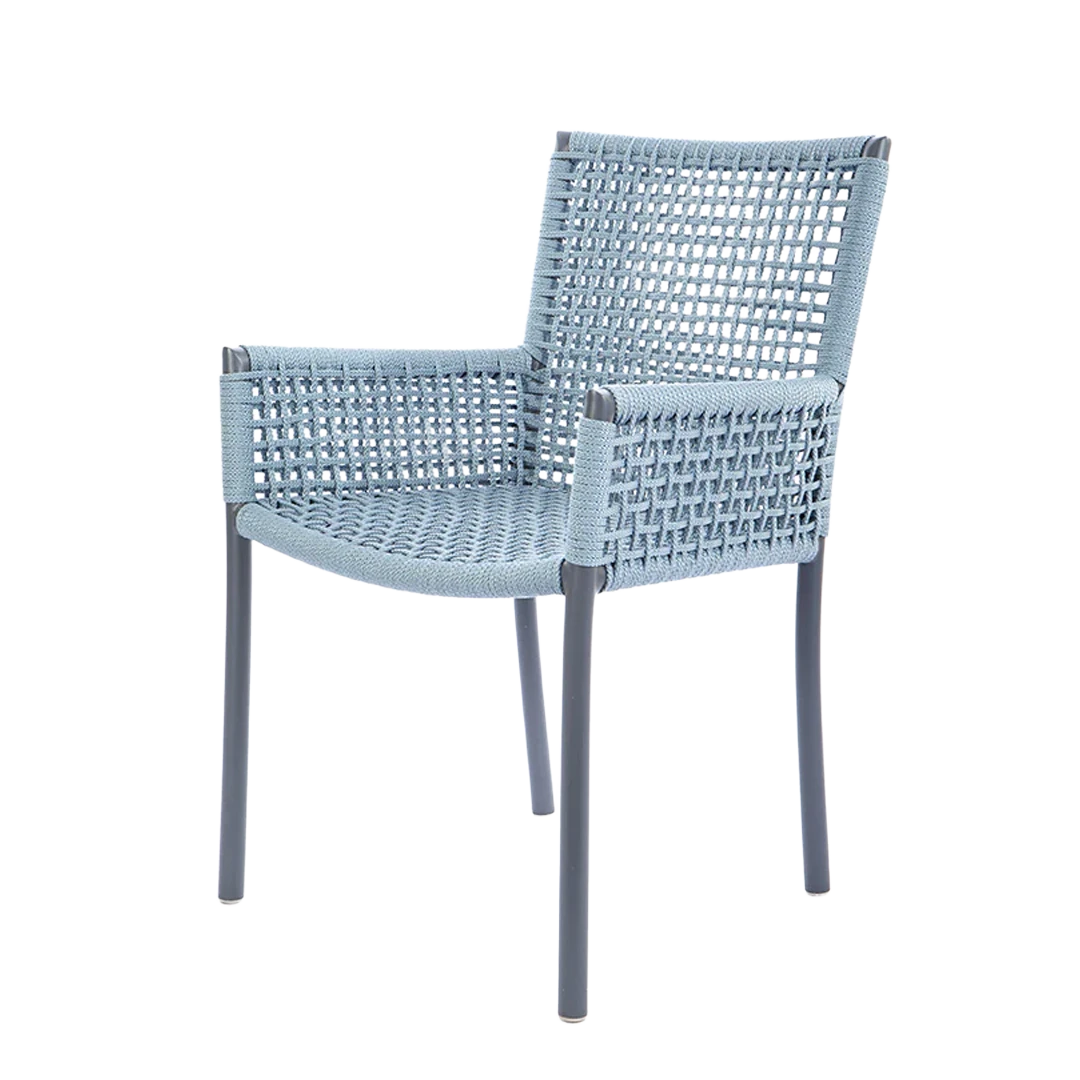 Poltrona Luna em Alumínio com Corda Náutica