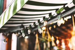 Awning and Christmas Lights
