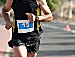 Man Running Race