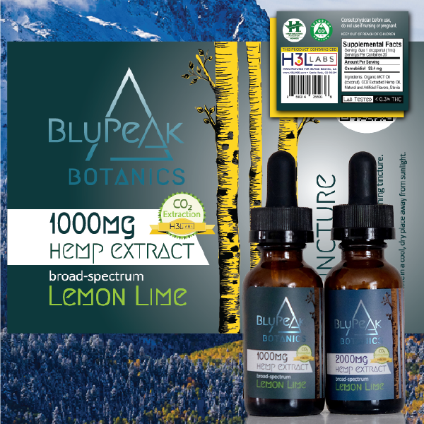 BluPeak Botanics Tincture Labels
