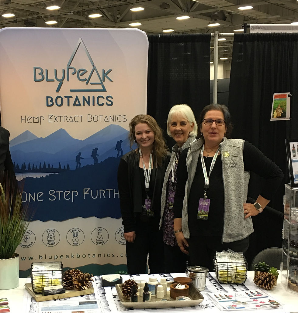 BluPeak Botanics banner at trade show