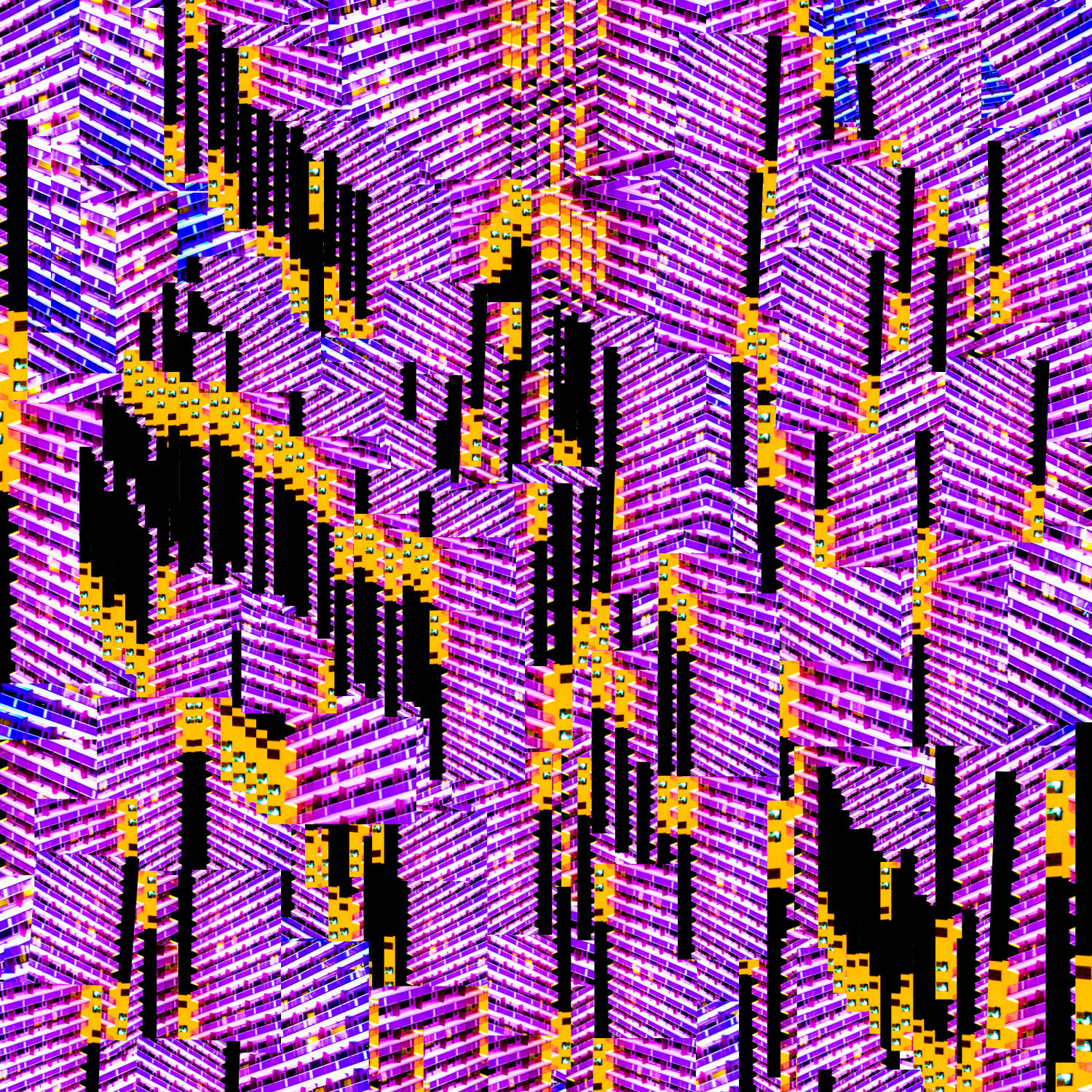 Bangkok purple Yellow – Fine Art Print von Florian Seidel, Studio Seidel