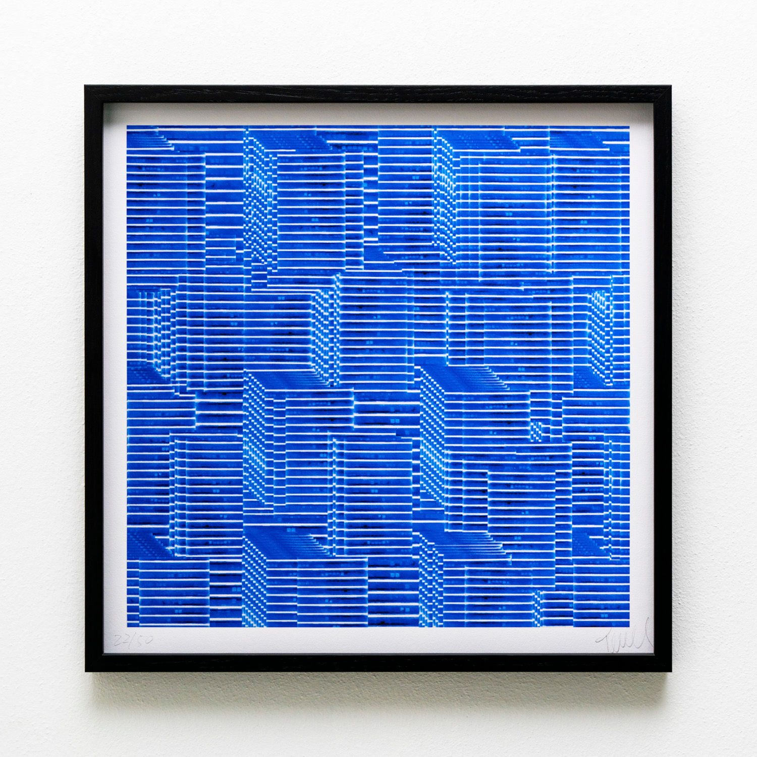 Limitierte Fotokunst: Hamburg – moderne Architekturcollage von Florian Seidel als Fine Art Print im Rahmen.