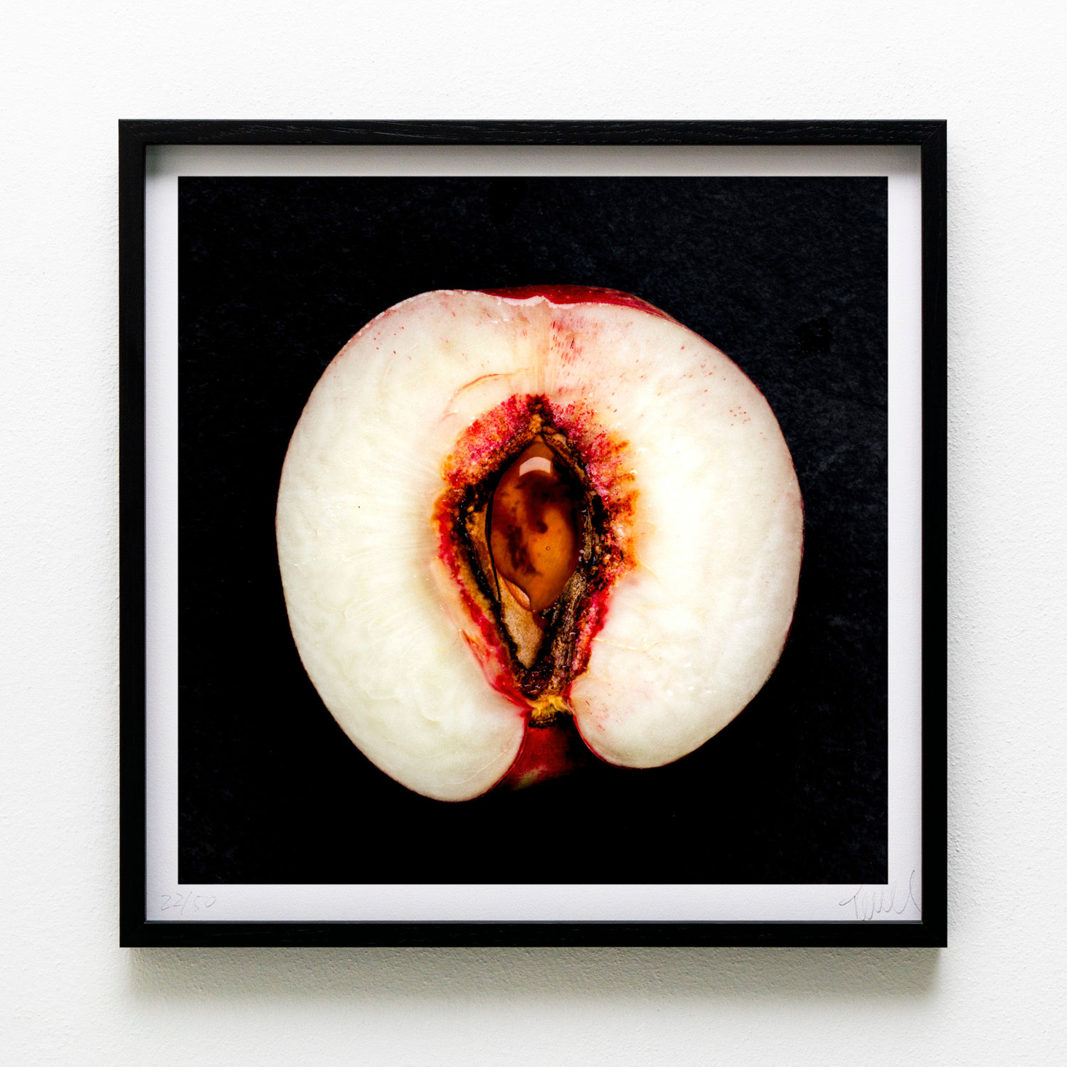 Peach Fine Art Print by Florian Seidel, framed wall view