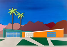 acrylic on lasercut wood panel