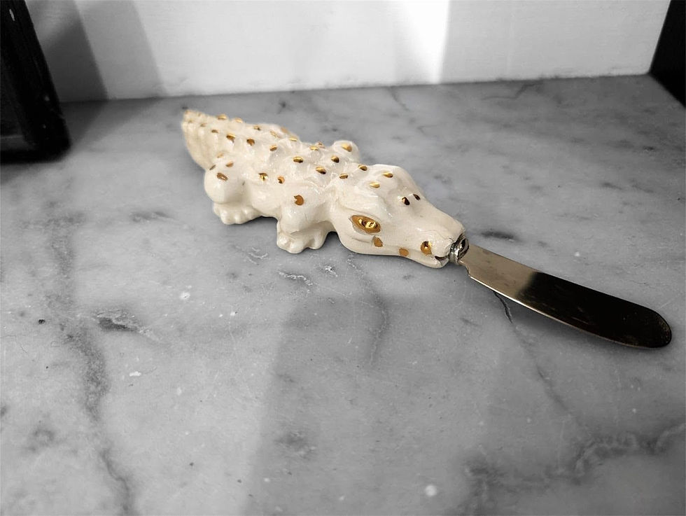 Miniatura: Couteau à beurre crocodile 
