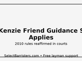 Practice Guidance 2010 on McKenzie Friends Remains Key Authority