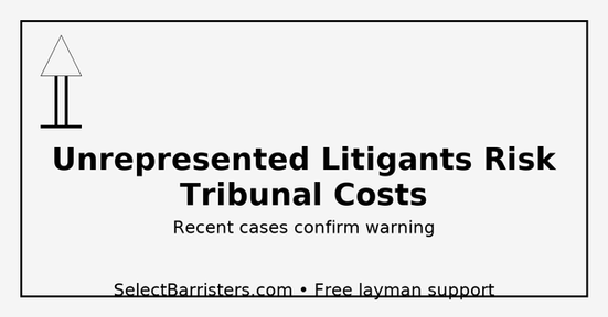 Case Law: Costs Awards Possible Against Unrepresented Parties in Exeter & Employment Tribunals