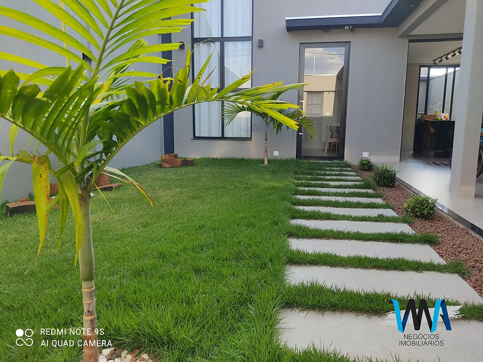 Miniatura: Bela Casa Alto Padrão, 3 Quartos, 2 Suítes, Área Gourmet, Jardim, Espaço Piscina